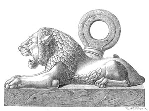 A Bronze Lion from Nineveh [Public Domain]