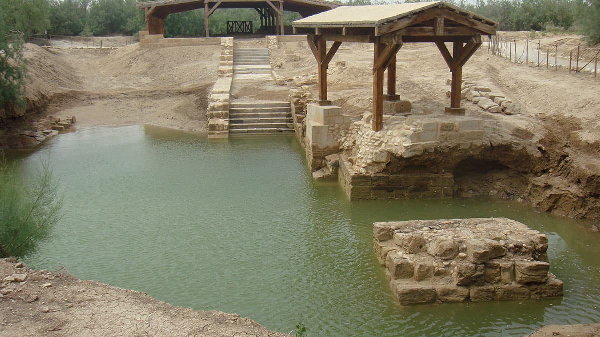 The Al-Maghtas ruins on the Jordanian side of the Jordan River was the location for the Baptism of Jesus and the ministry of John the Baptist