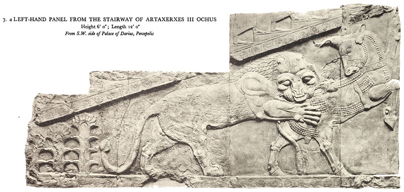 a Left-Hand Panel From the Stairway of Artaxerxes III Ochus.