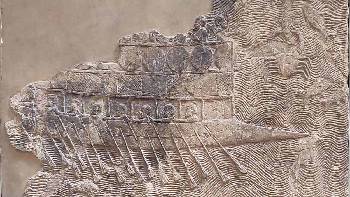 Assyrian Warship, about 700-692BC, From Nineveh, South-West Palace