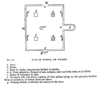 Plan of Temple, Um Weleed [p.180]