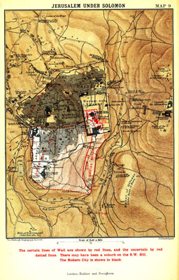 MAP IX. Jerusalem under Solomon - facing p.51